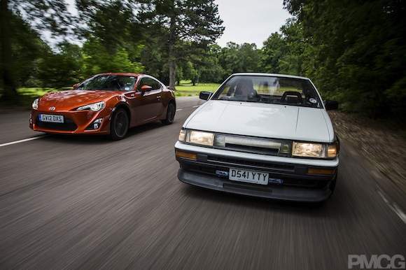 Toyota Corolla AE86 and Toyota GT86