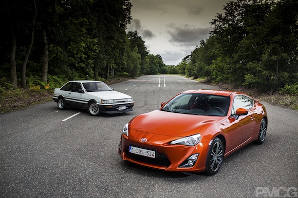 Toyota GT86 and Toyota Corolla AE86