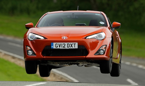 Toyota GT86 jump from Autocar B-Road Heroes feature
