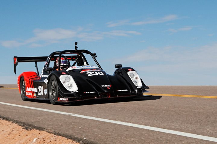 Toyota electric car at Pikes Peak