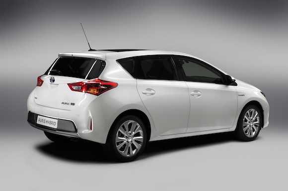 New Toyota Auris Hybrid rear three-quarter