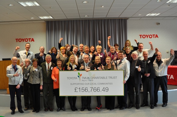 TMUK charity cheque presentation