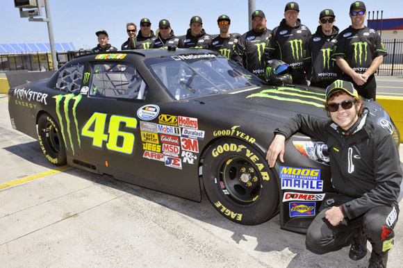 Valentino Rossi Toyota Camry NASCAR test