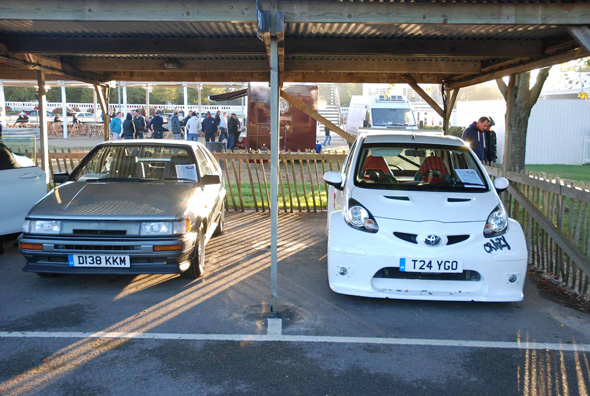 Toyota Aygo Crazy and Toyota Corolla GT Coupe AE86