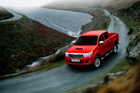 Toyota Hilux driving offroad