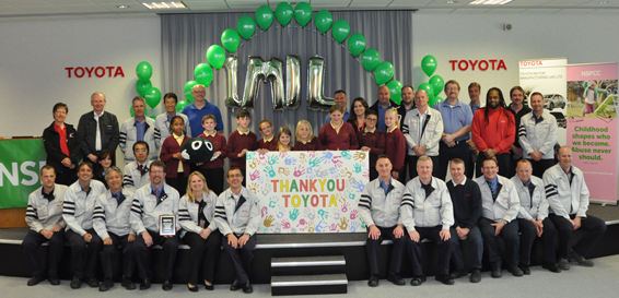 Toyota raise £1 million for NSPCC