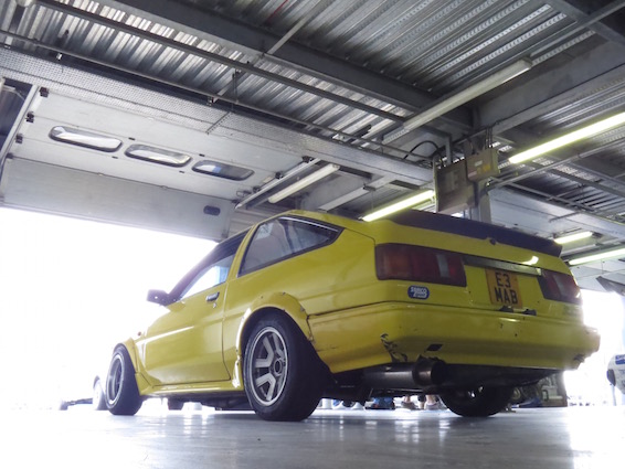 AE86 Corolla track Rockingham