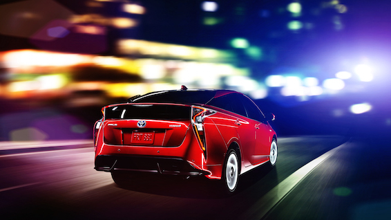 New Toyota Prius rear view