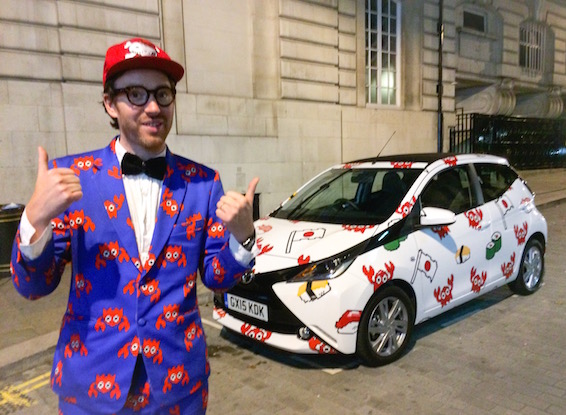 Philip Colbert The Rodnik Band Toyota Aygo for London Fashion Week