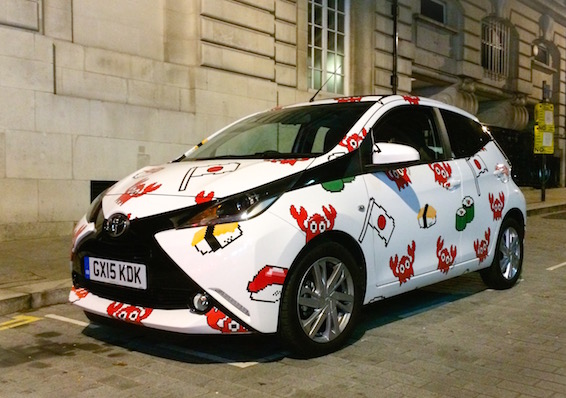 The Rodnik Band Toyota Aygo for London Fashion Week