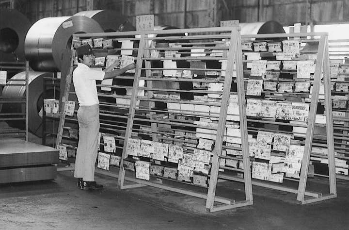 Kanban storage area, Motomachi plant