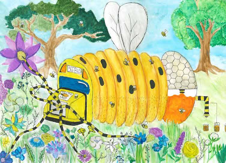 Dream Car Art Contest Winners 2020 - Isla Millen - 'The BeeBus'