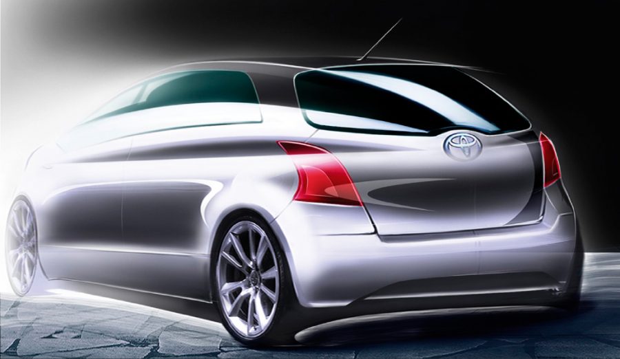 Second-generation Toyota Yaris concept sketch