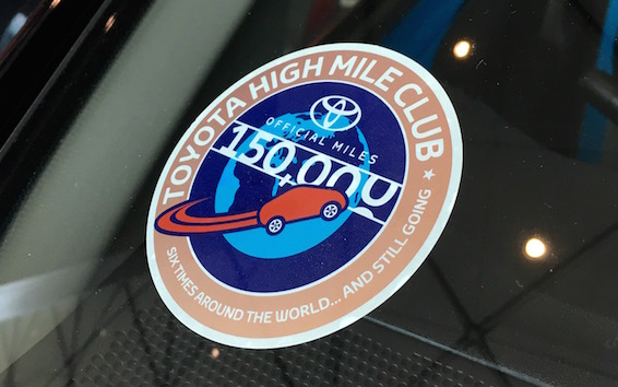 Toyota High Mile Club 150000