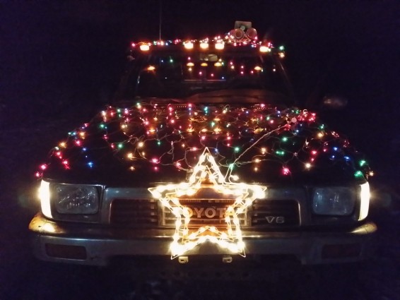 Old Toyota truck Christmas