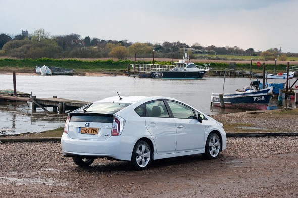 Prius white plate rear quarter