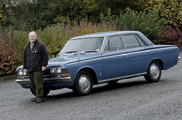 Peter Hunter, 1968 Toyota Crown: "it was the very first Toyota Crown imported by Toyota GB in 1968 and was a press demonstrator and is the only one of it’s kind left in the country."