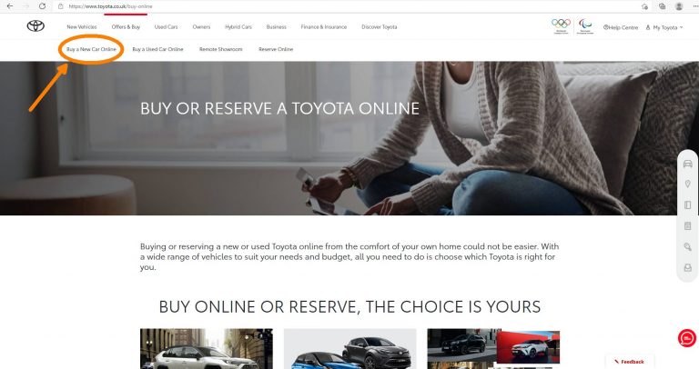 Toyota online регистрация