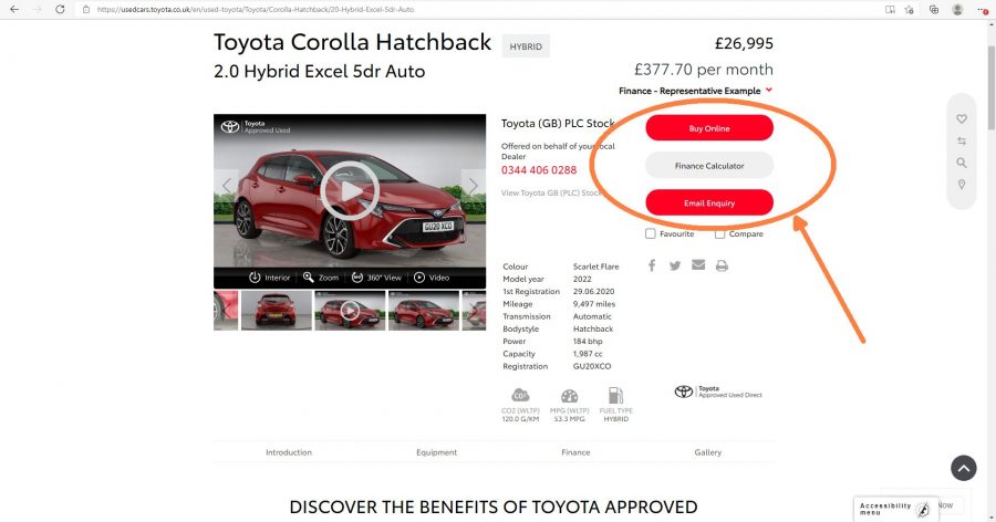 How to buy a used Toyota online