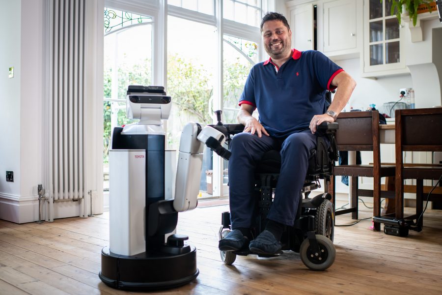 Toyota Conducts First UK Human Support Robot Home Trial at the Home of Anthony Walsh