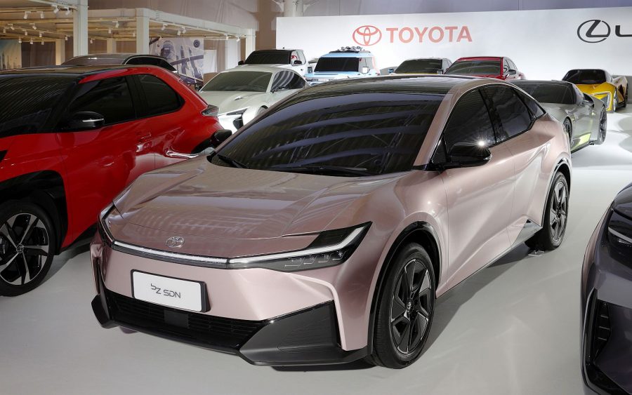 Toyota bZ sedan electric vehicle