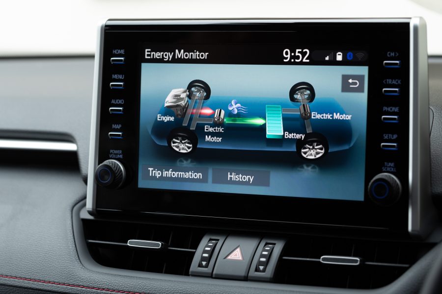 RAV4 Plug-in Hybrid fuel efficiency multimedia